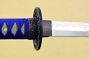 Amazon.co.jp: しのびや 模造刀 マーブル 青 大刀 (刀・鞘・刀拭